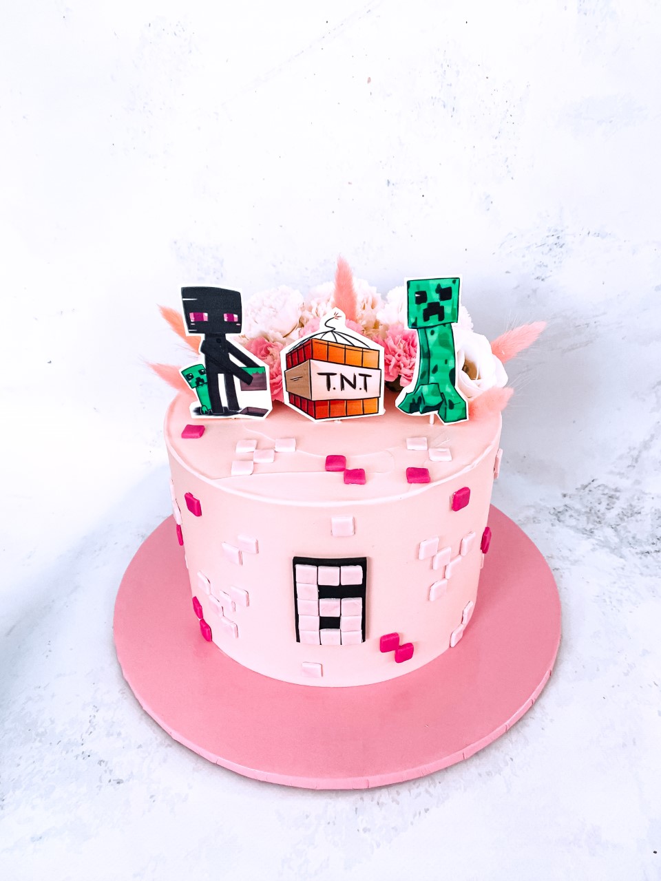 Urodzinowy tort artystyczny dla dziecka MINECRAFT
